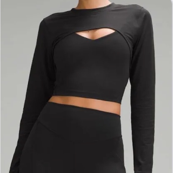 lululemon athletica Tops - lululemon Long Sleeve Cropped Cut Out Ribbed